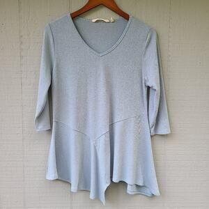 Soft Surroundings Asymmetrical Hem Knit Top M Pet